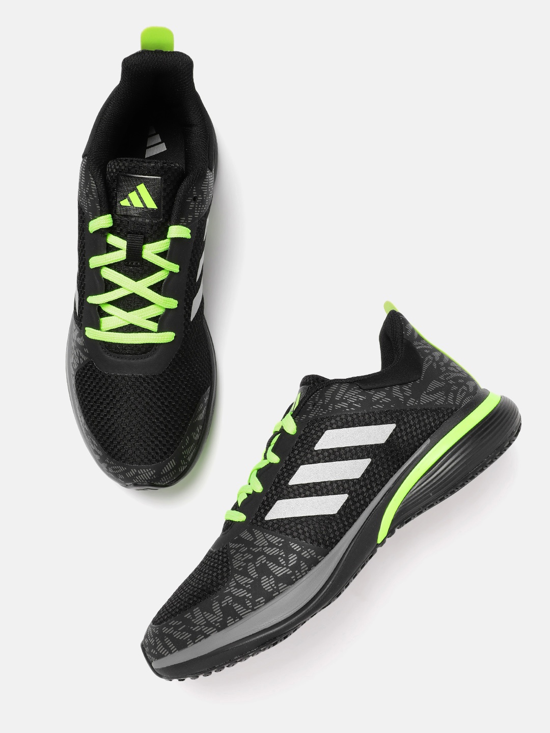 

ADIDAS Men Energy-Spirit Printed Running Shoes, Black