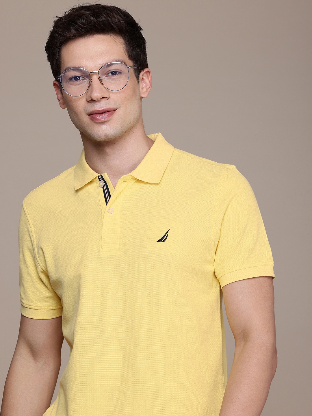 

Nautica Polo Collar Pure Cotton T-shirt, Yellow