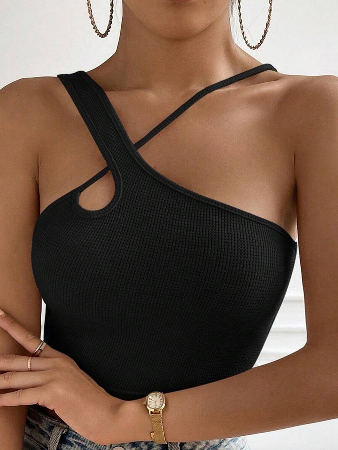 

HERE&NOW Bralette Crop Top, Black
