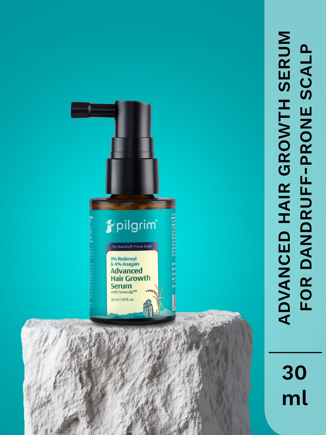 

Pilgrim 3% Redensyl & 4% Anagain Advanced Hair Growth Serum - 30ml, Teal