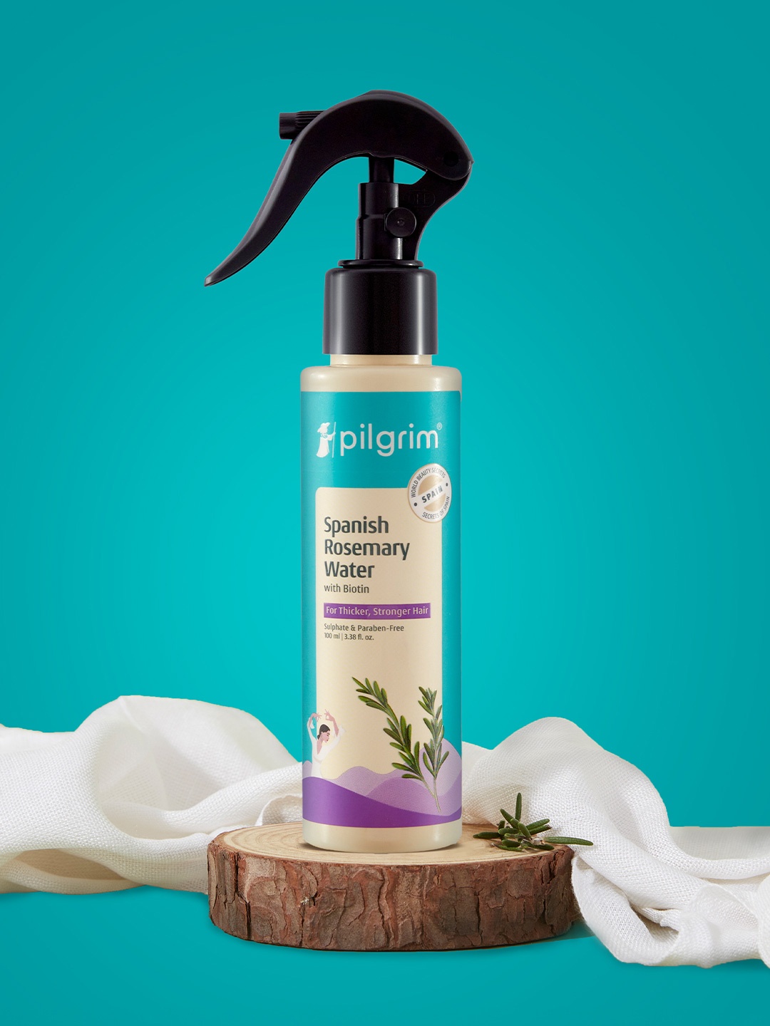 

Pilgrim Spanish Rosemary Water With Biotin For Thicker & Stronger Hair - 100ml, Blue