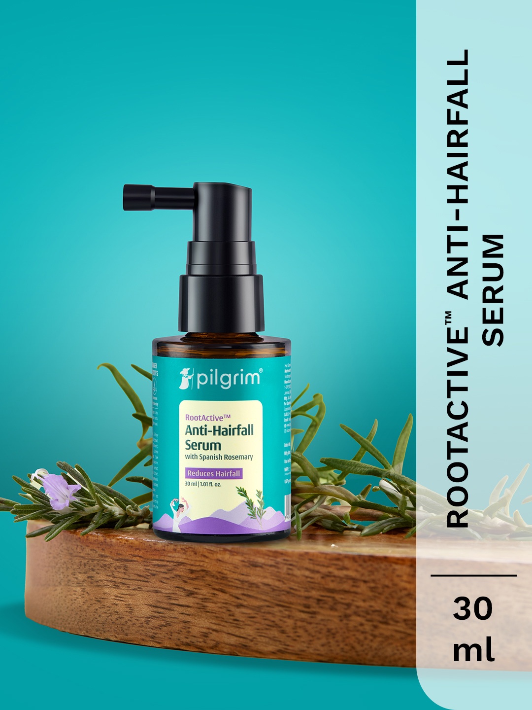 

Pilgrim Rootactive Anti Hairfall Serum With Spanish Rosemary - 30ml, Teal