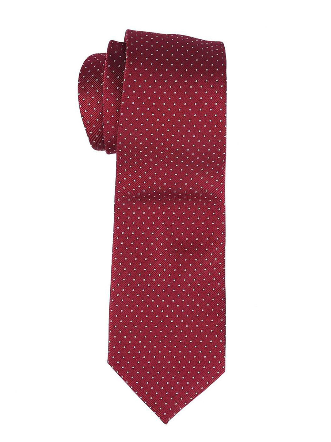 

The Tie Hub Men Printed Broad Tie, Maroon