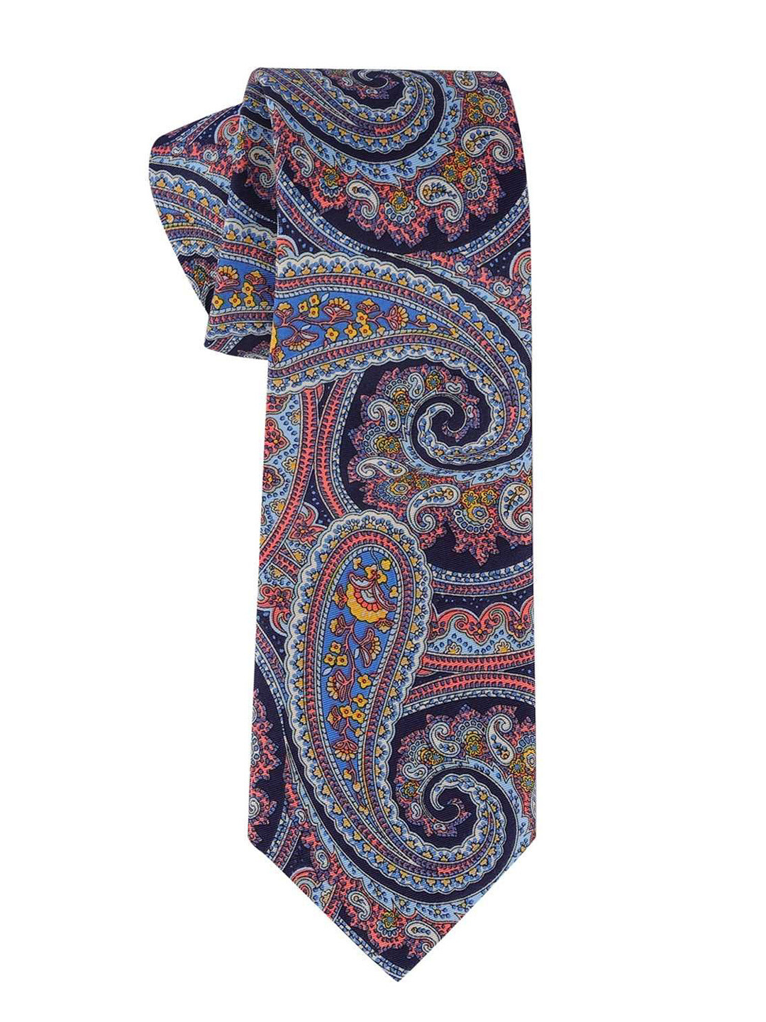 

The Tie Hub Men Printed Broad Tie, Blue