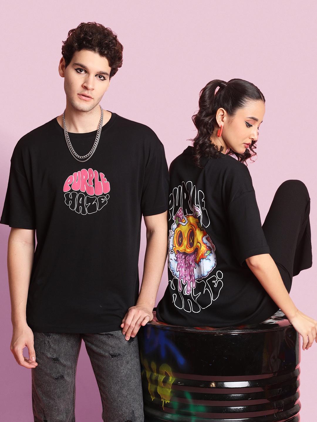 

Bene Kleed Men Typography Printed Round Neck Cotton T-shirt, Black