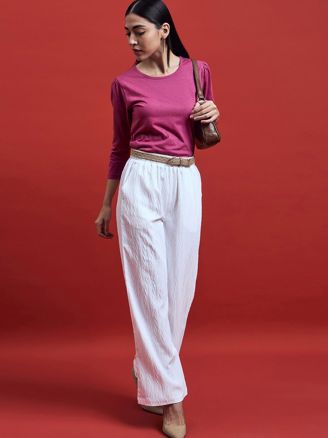 

all about you Puff Sleeve Cotton Top, Pink