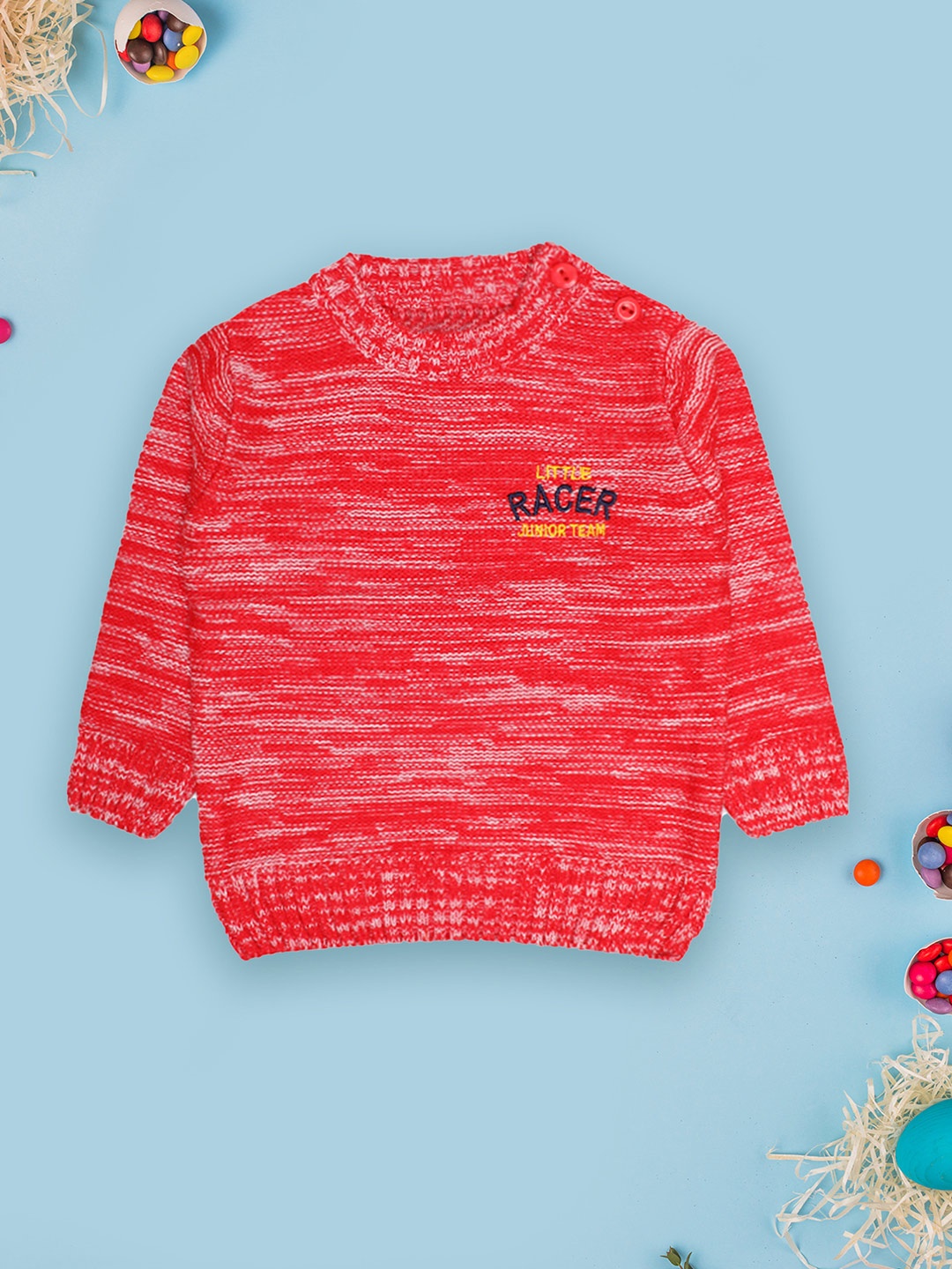 

CHKOKKO Boys Woollen Pullover, Pink