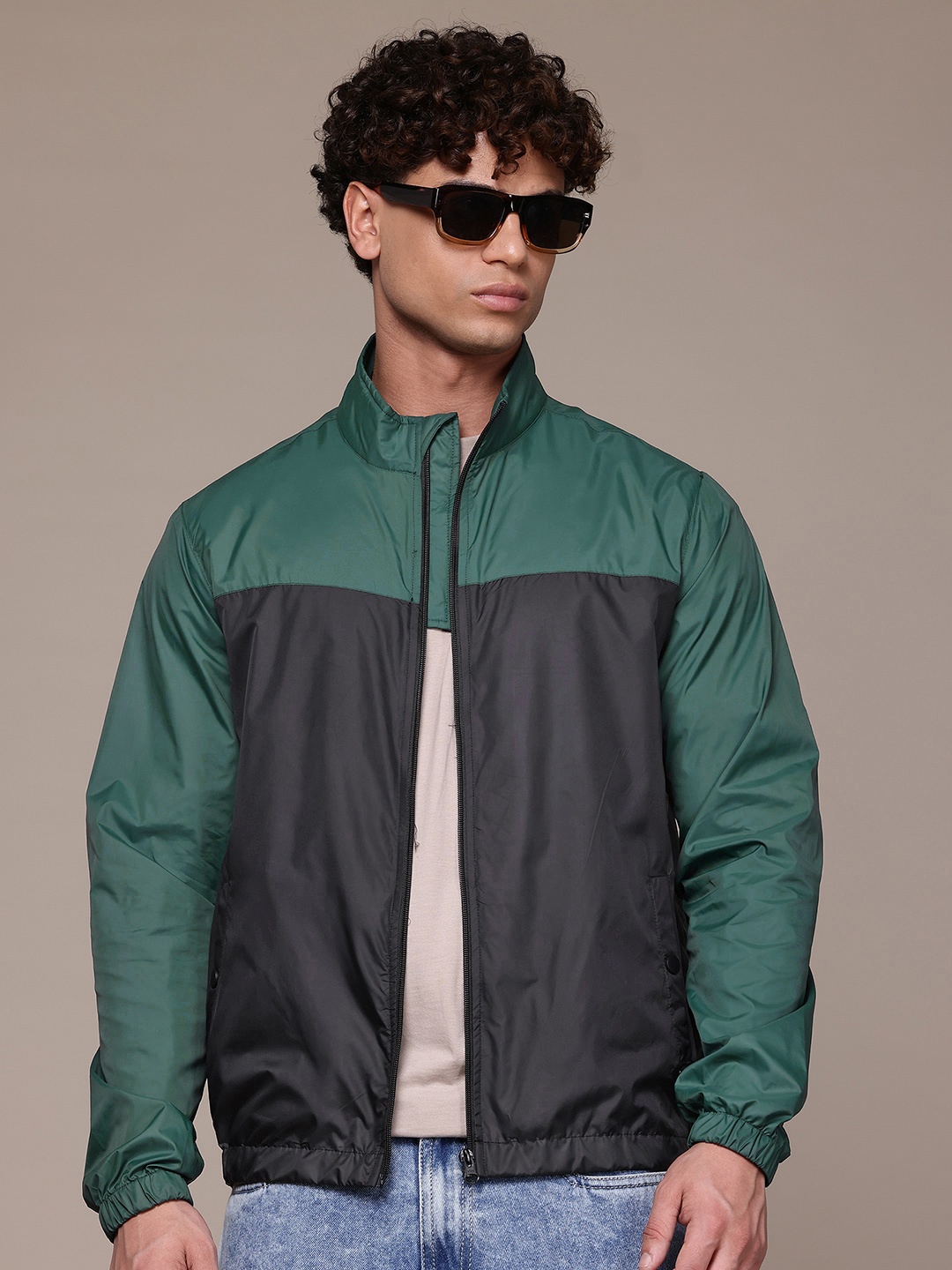 

Roadster The Lifestyle Co Colourblocked Tailored Jacket, Black