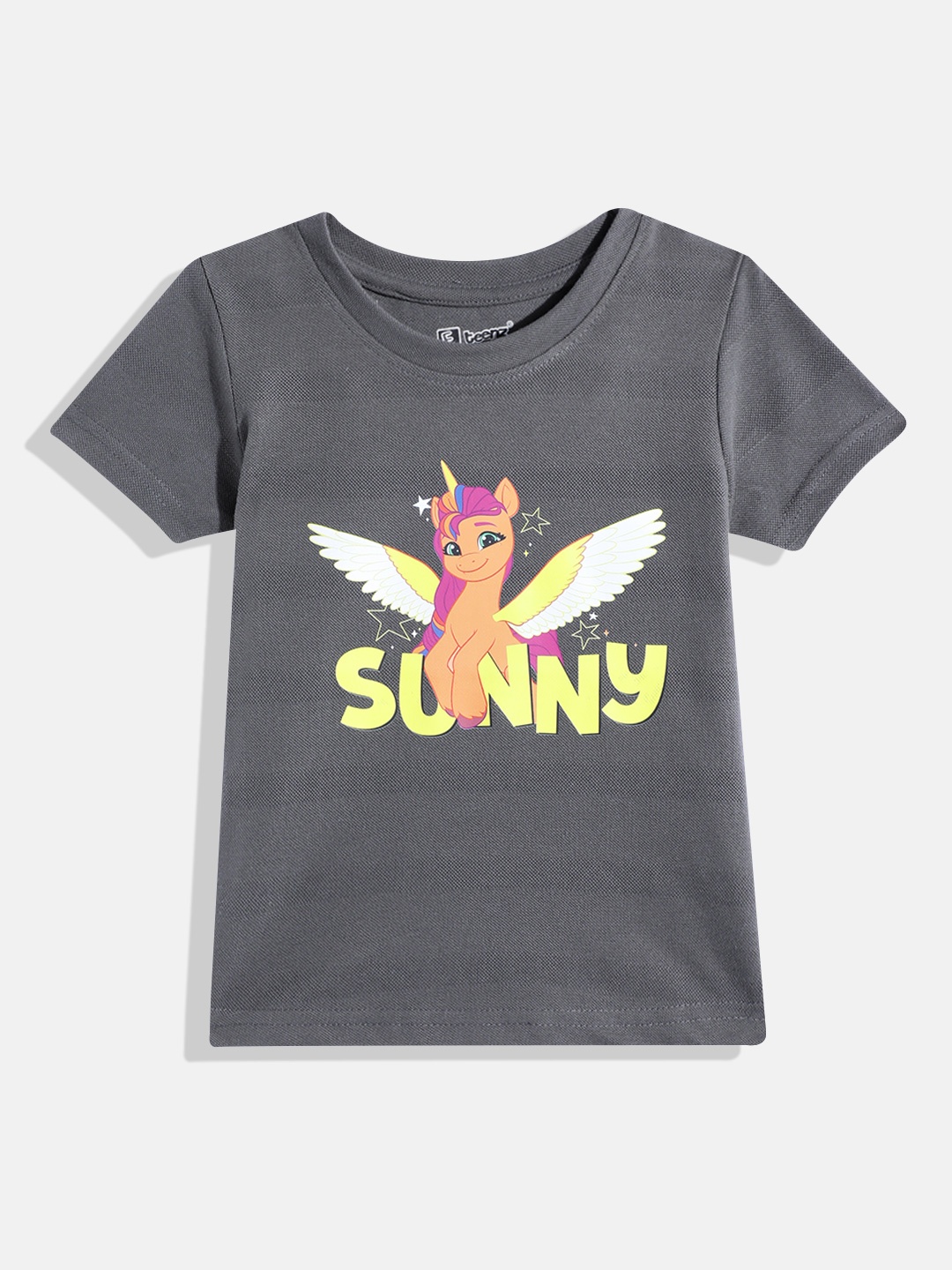 

Eteenz Girls Sunny Printed T-shirt, Grey