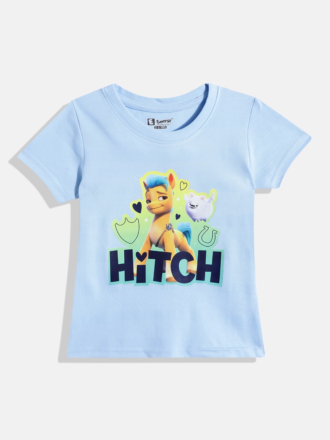 

Eteenz Girls Hitch Printed T-shirt, Blue