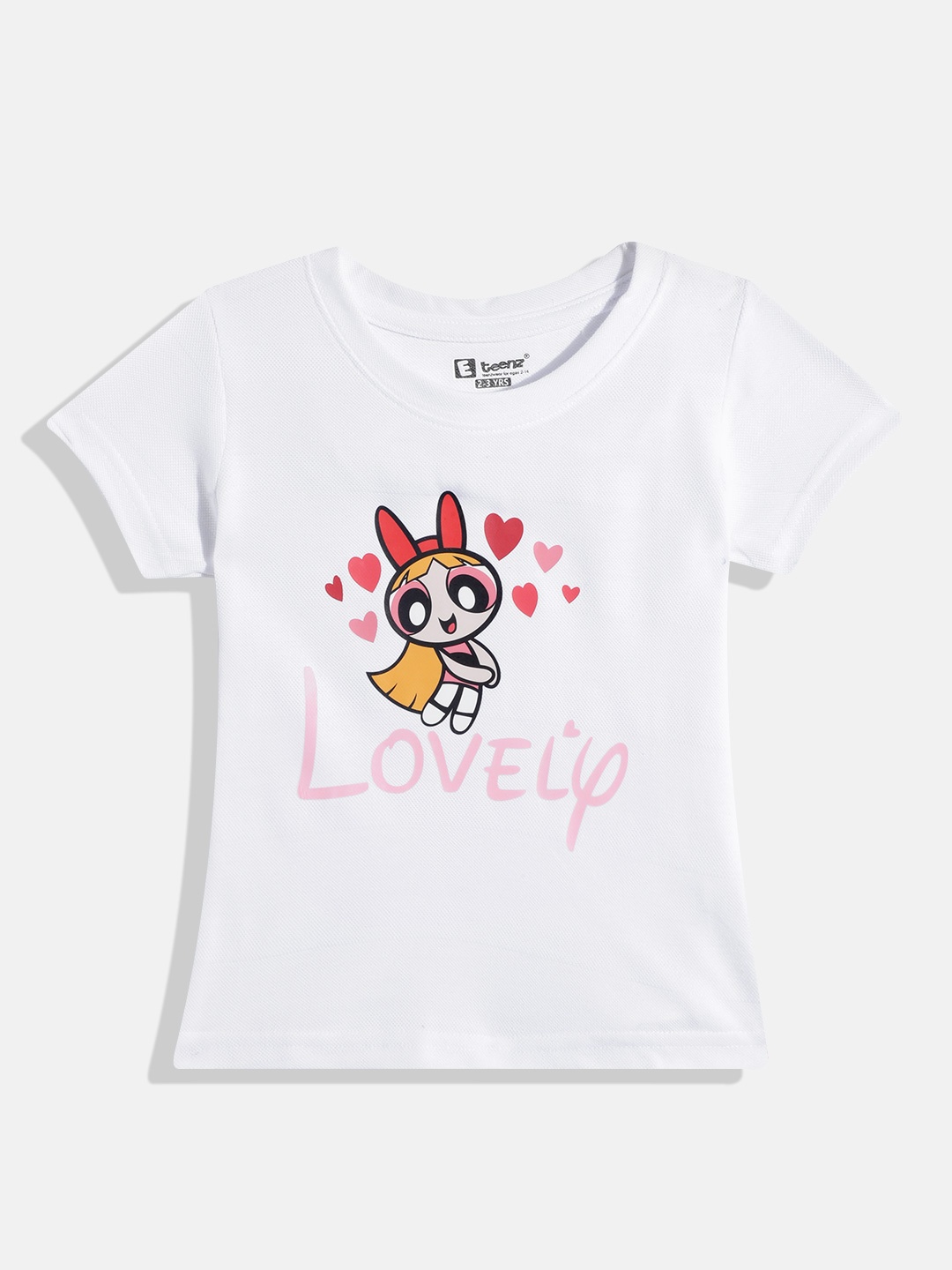 

Eteenz Girls Powerpuff Girls Printed T-shirt, White
