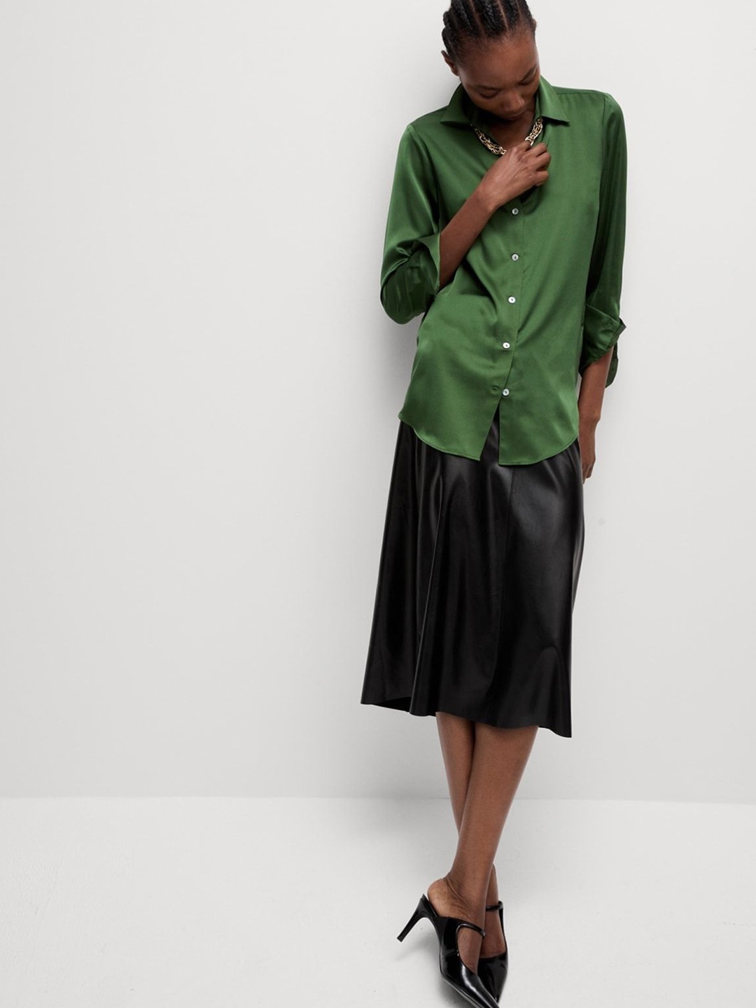 

Marks & Spencer Women Opaque Casual Shirt, Green