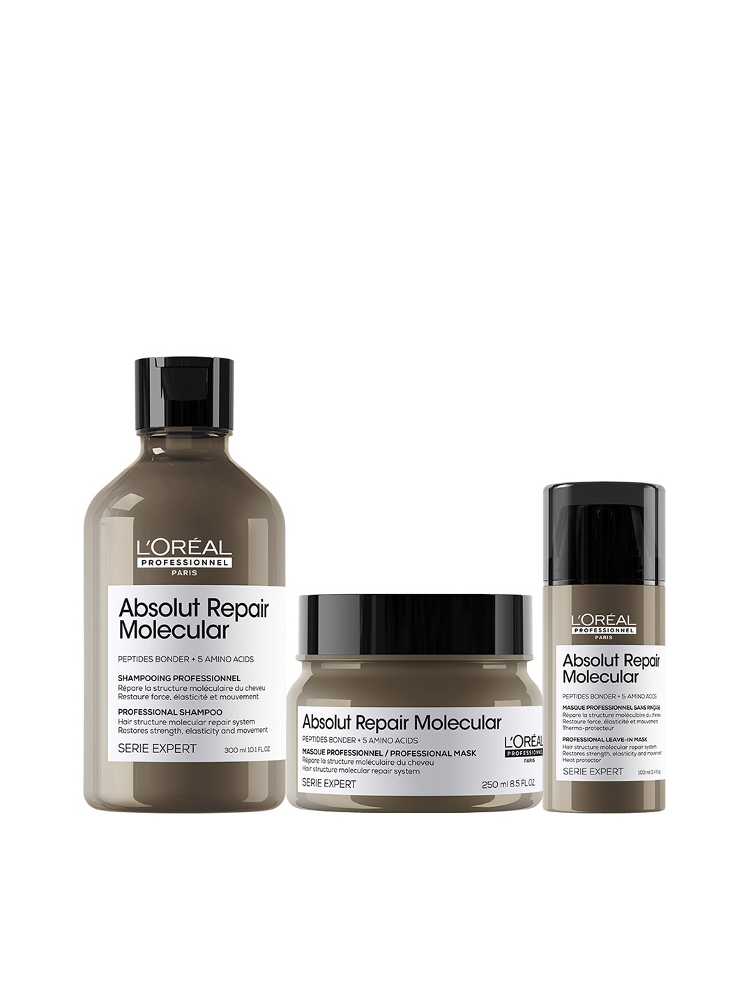 

LOreal Professionnel Absolut Repair Molecular Hair Care Combo, Brown