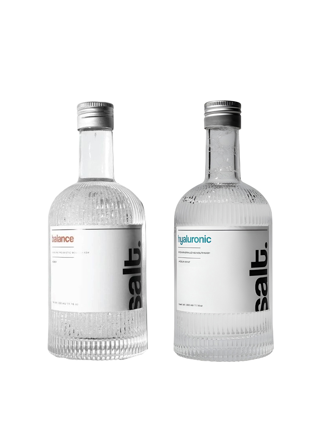 

SALT Set of 2 Mouthwash 330ml each - Hyaluronic & Balance, White