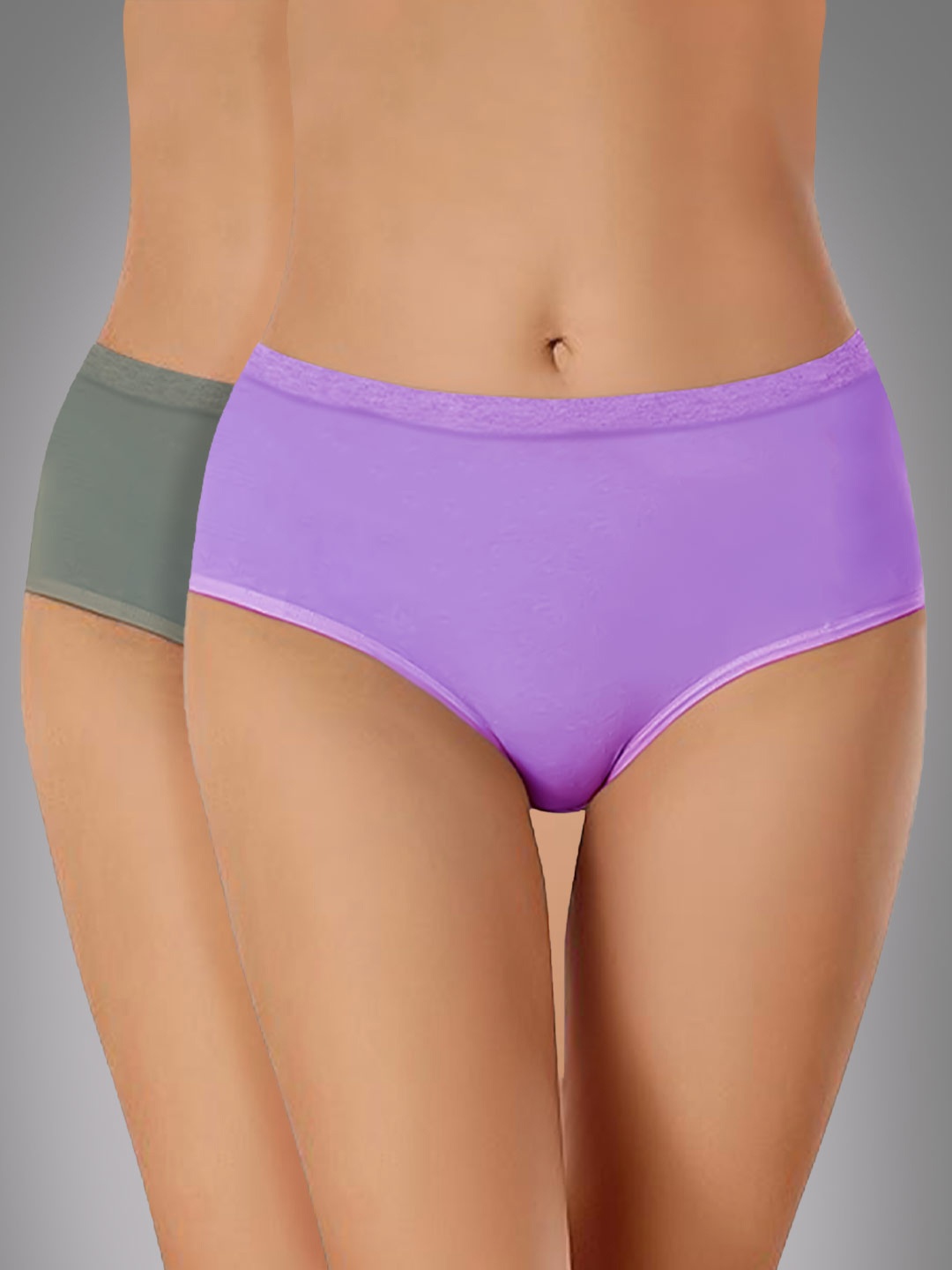 

Heelium Pack Of 2 Mid-Rise Seamless Hipster Briefs P2-W-Brief-LAVDG-XL, Lavender