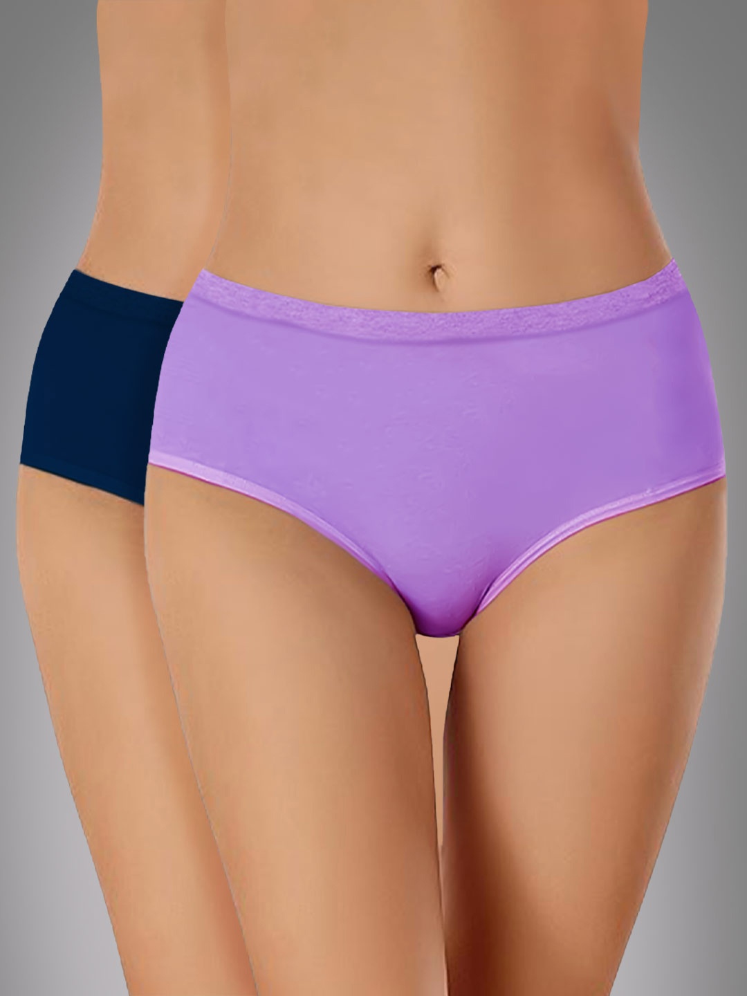 

Heelium Pack Of 2 Odour-Free Mid-Rise Hipster Briefs, Lavender