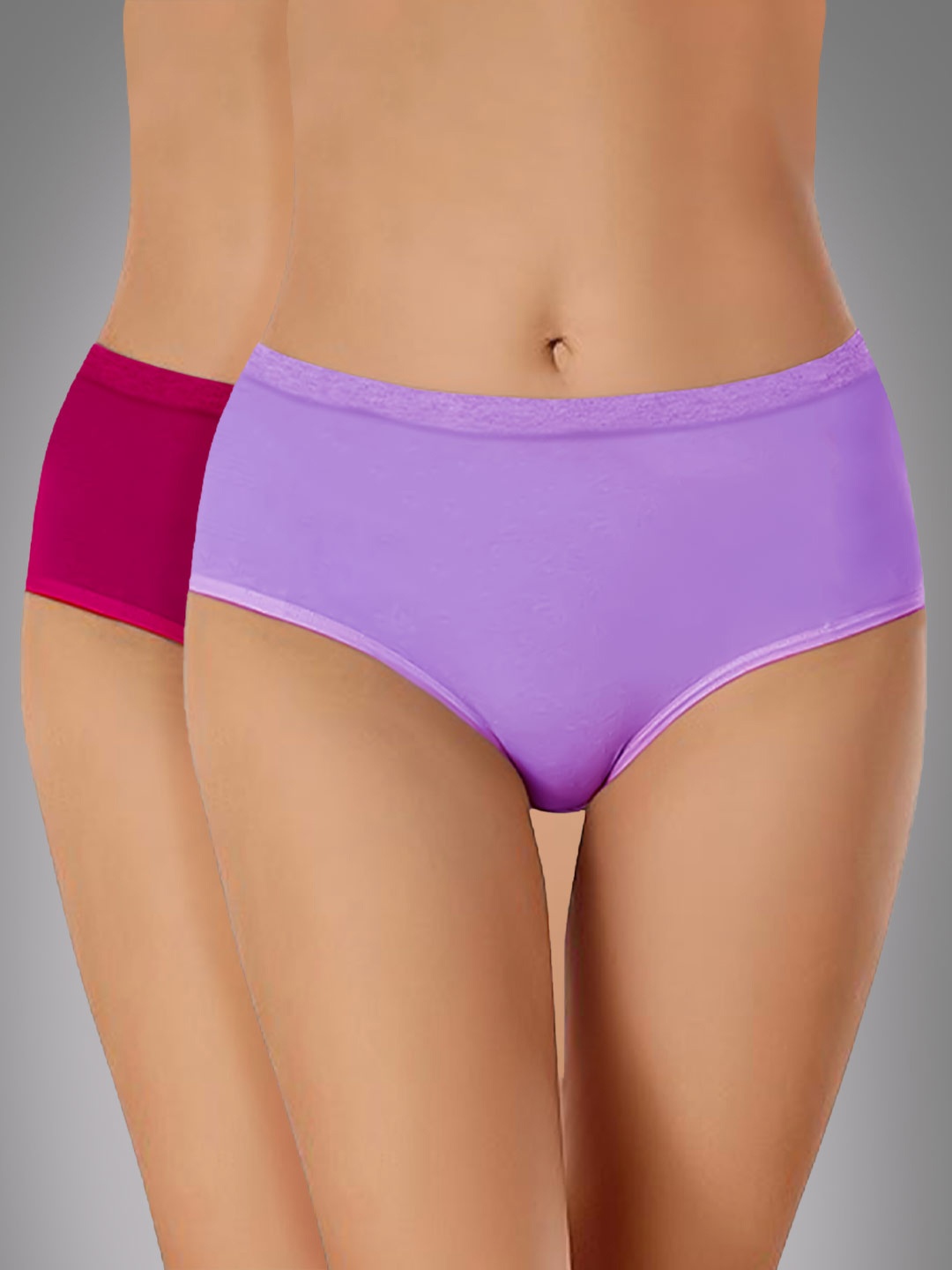 

Heelium Pack Of 2 Hipster Briefs P2-W-Brief-LAVMRN-XXL, Lavender