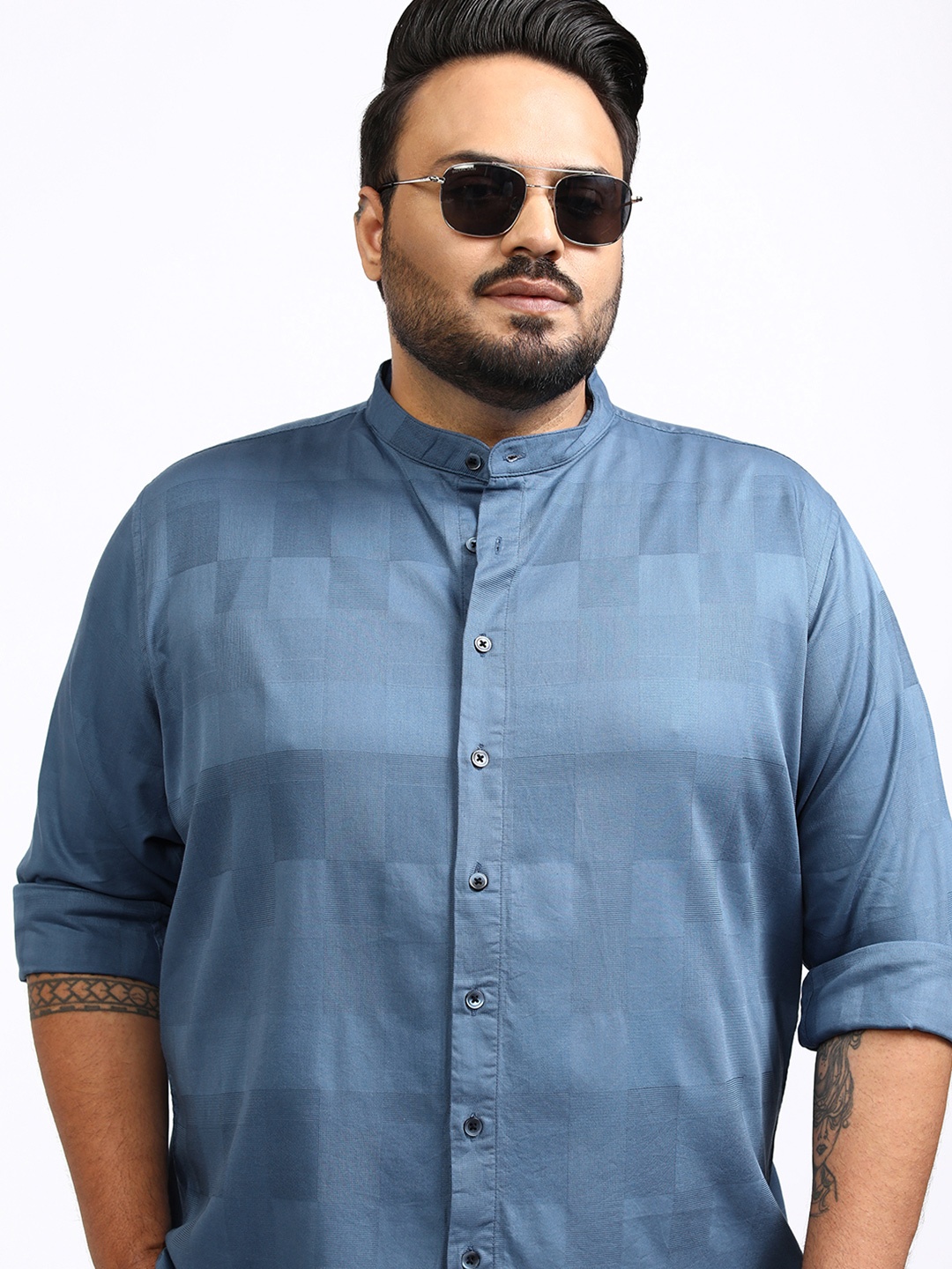 

Highlander Men Plus Size Relaxed Fit Shirt, Blue