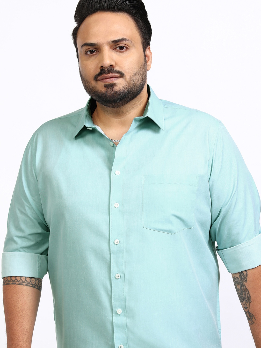 

Highlander Men Sea Plus Size Relaxed Fit Shirt, Green