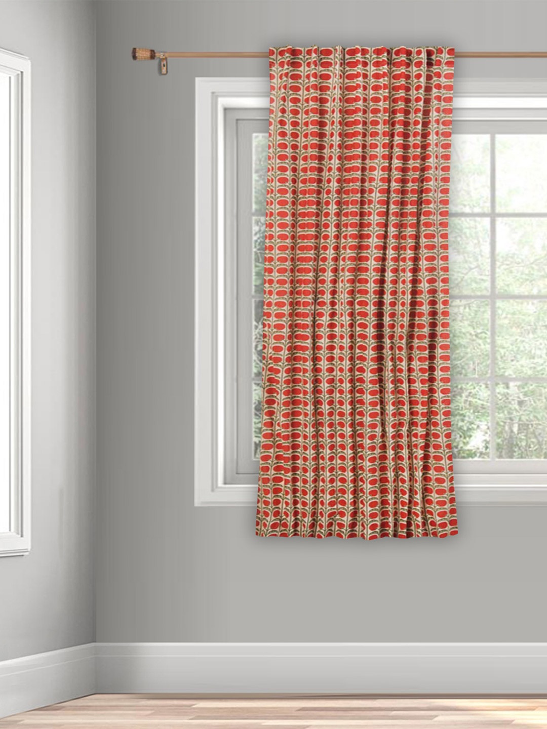 

Fabindia Red & Green Floral Window