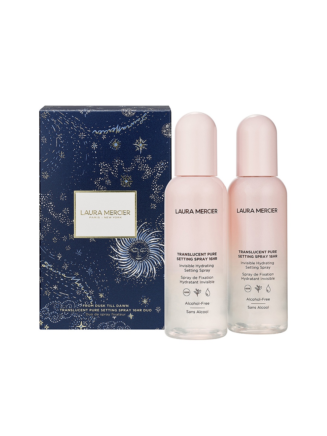 

LAURA MERCIER From Dusk Till Dawn Translucent Pure Setting Sprays 16HR Duo - 100ml Each, Pink