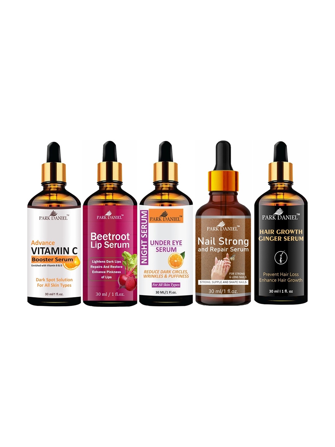 

Park Daniel Set Of 5 Serum Combo - 30 ml Each, Multi