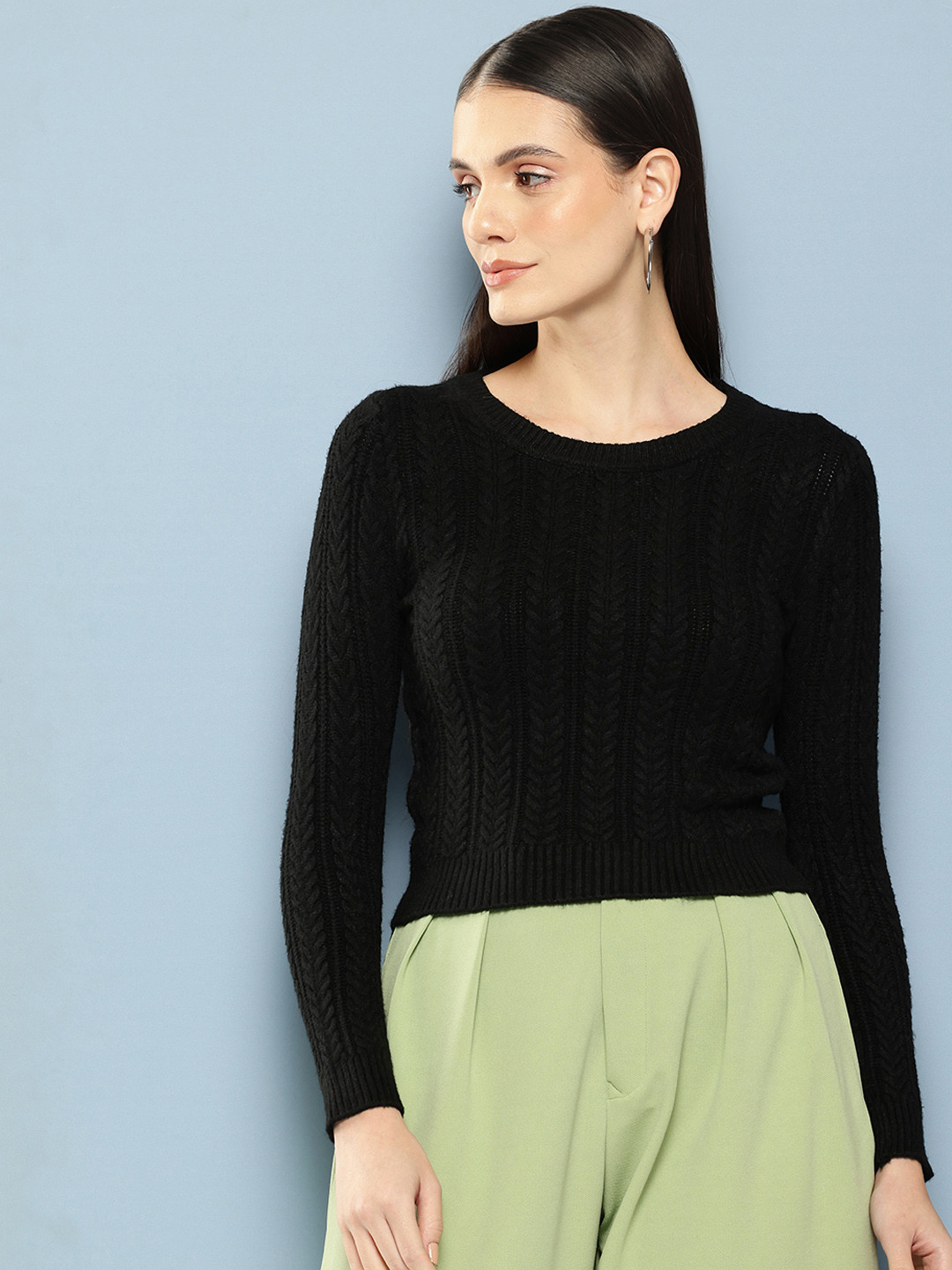 

Chemistry Woollen Pullover, Black