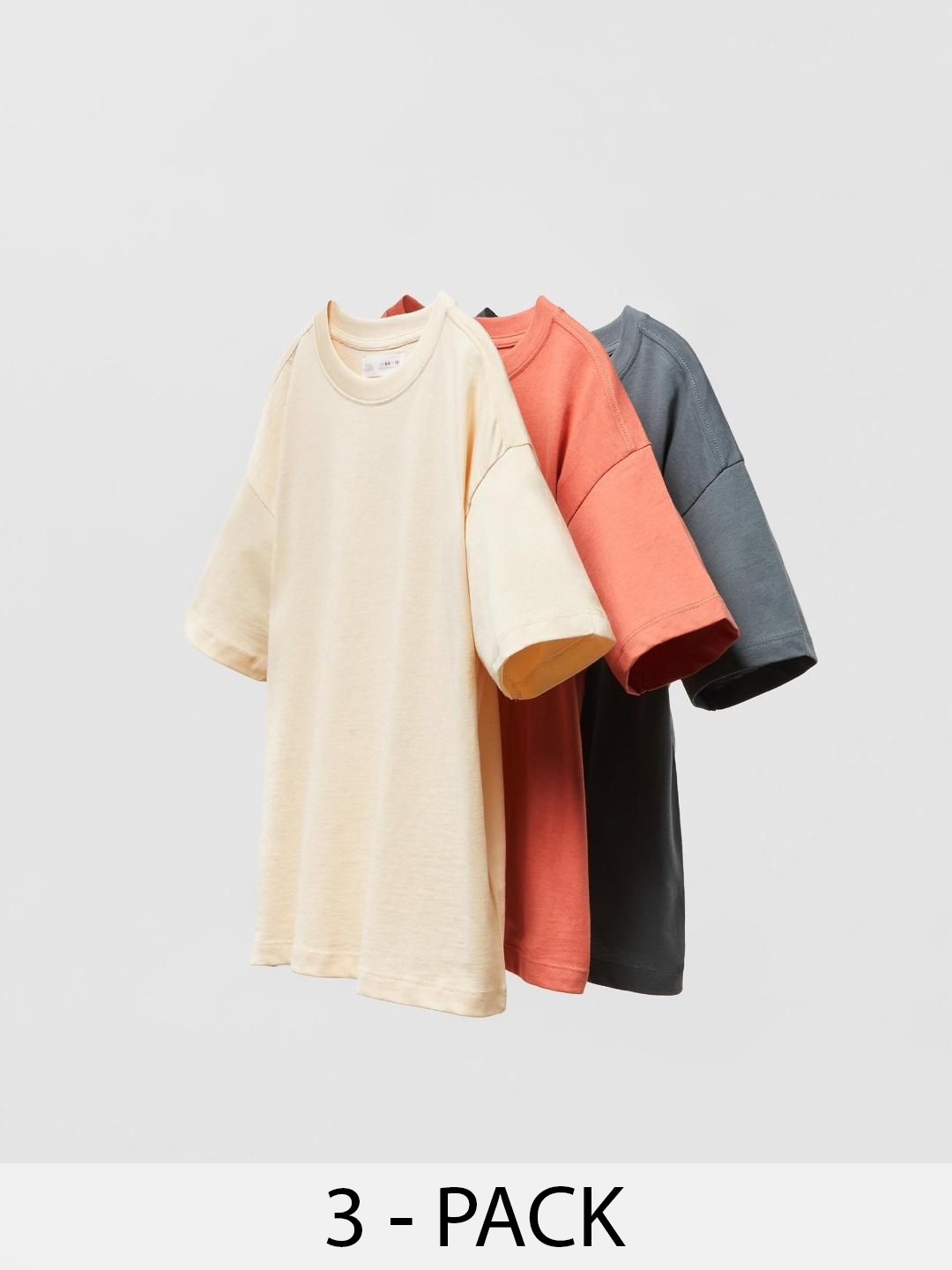 

ZARA Boys Beige Tshirts