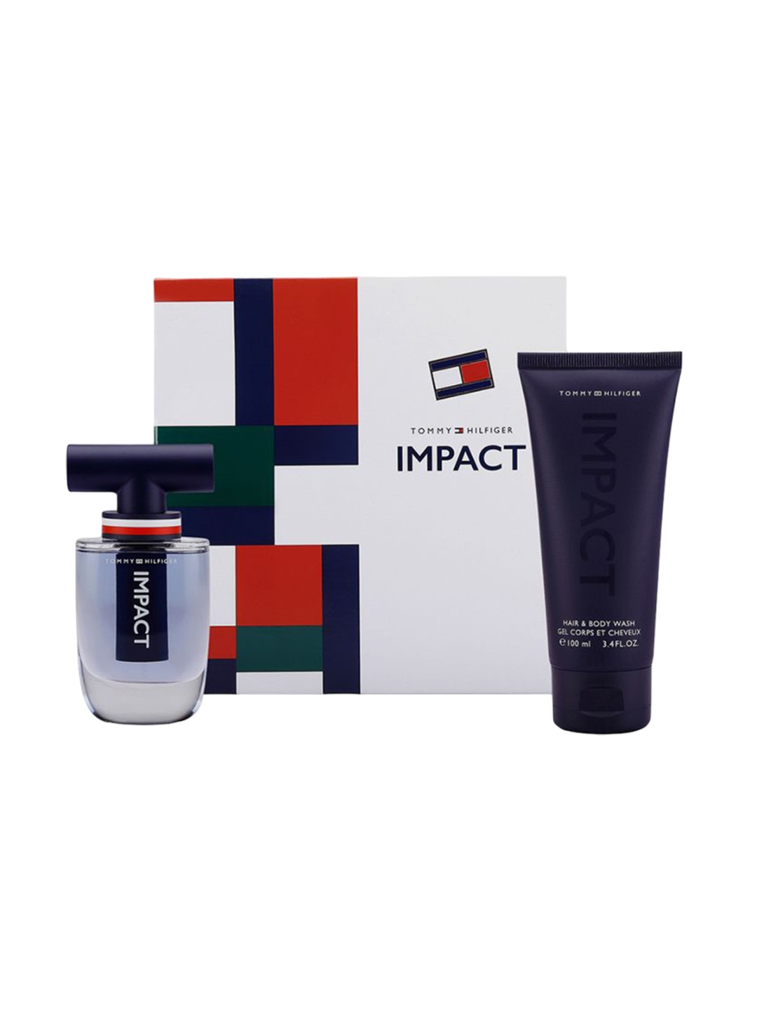 

Tommy Hilfiger Men Impact Gift Set Eau de Toilette 50ml & Hair Body Wash 100ml, White