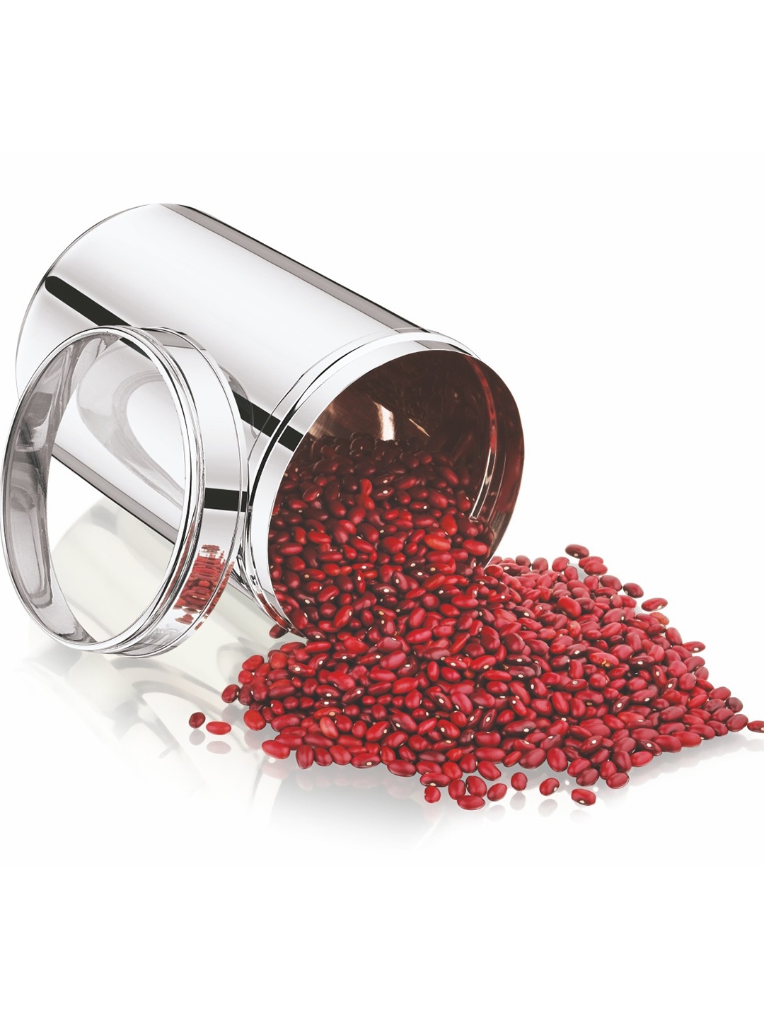

MUKTI Silver-Toned Stainless Steel Dishwasher Safe Canister Container 1.5L