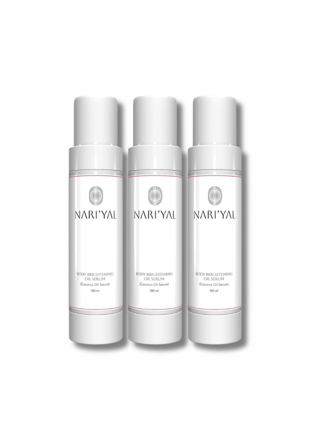 

NARIYAL Set of 3 Body Brightening Oil Serum with Coconut Oil - 100 ml each, White