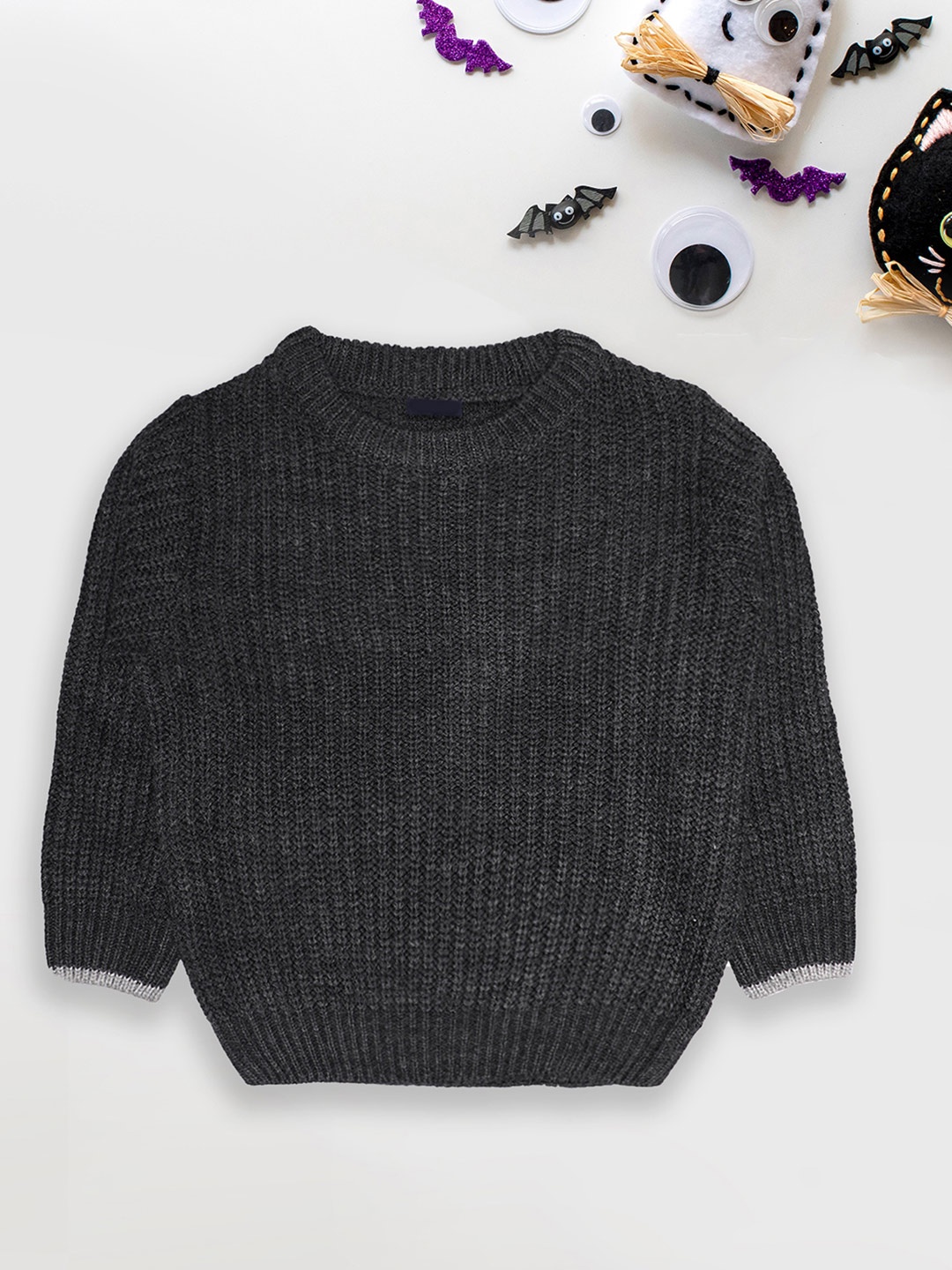 

CHKOKKO Boys Woollen Winter Pullover, Charcoal