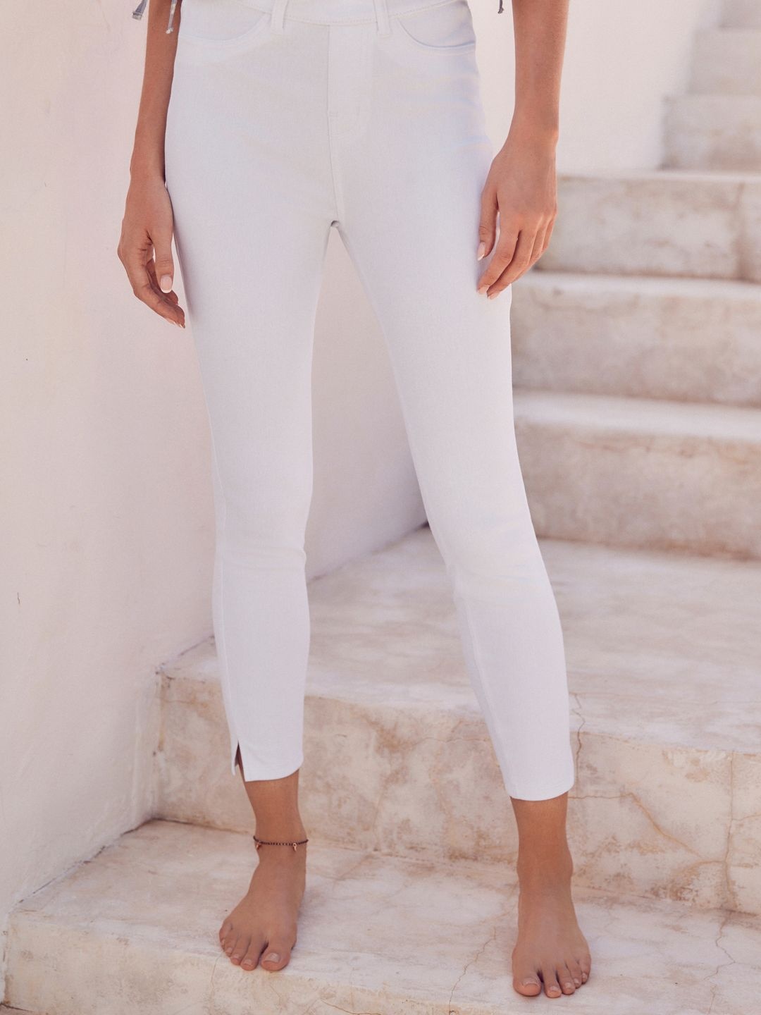 

NEXT Women Cropped Denim Jeggings, White