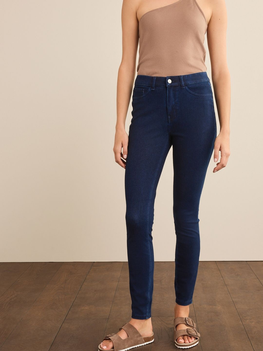 

NEXT Women Solid Ankle Length Leggings, Navy blue