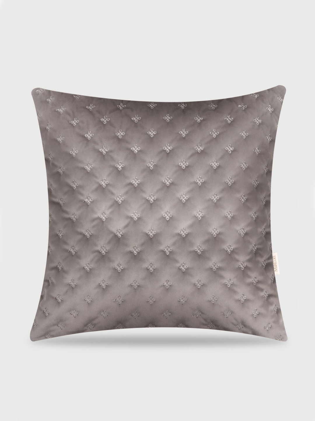 

Mirooh Daricha Beige Quilted Velvet Pre-Filled Cushion