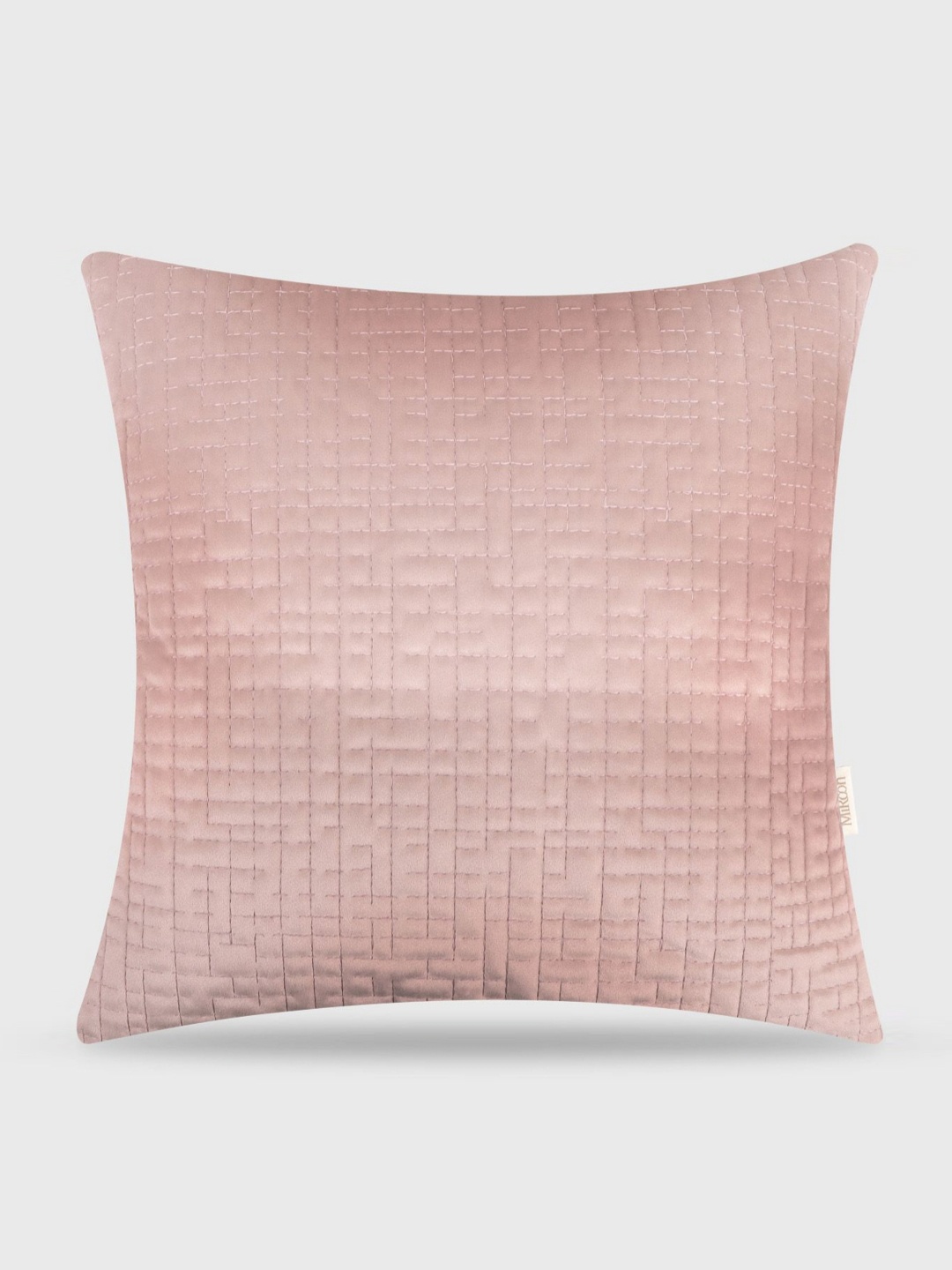 Mirooh Takisa Rose-Colored Quilted Velvet Pre-Filled Cushion