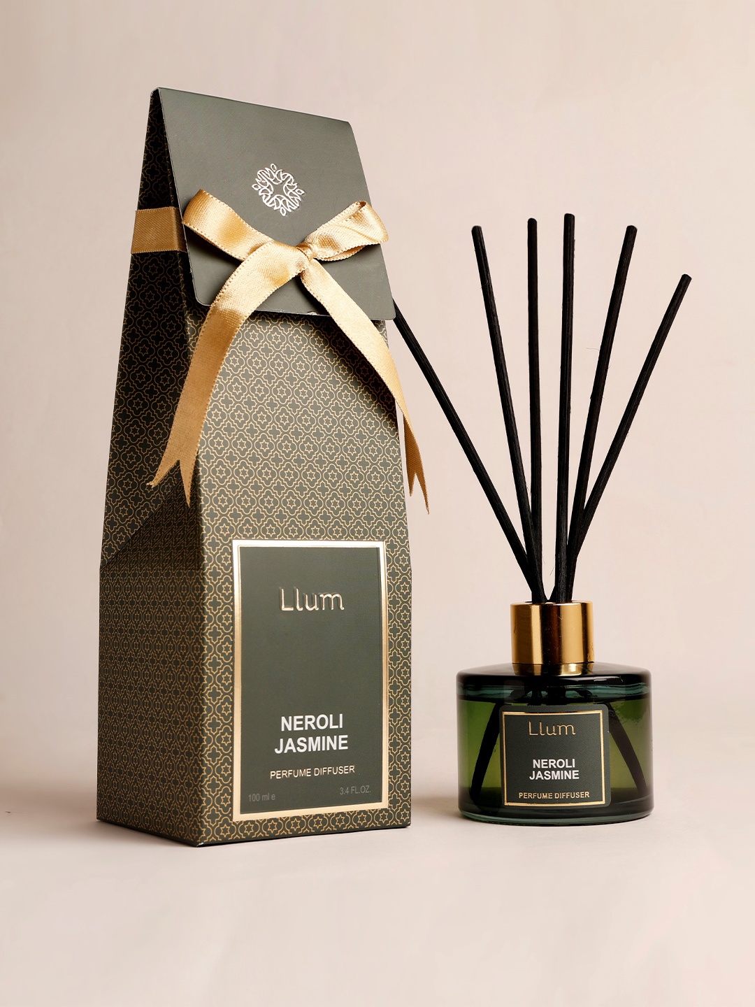 

LLUM Neroli Jasmine Reed Diffuser Set - 100 ml, Green