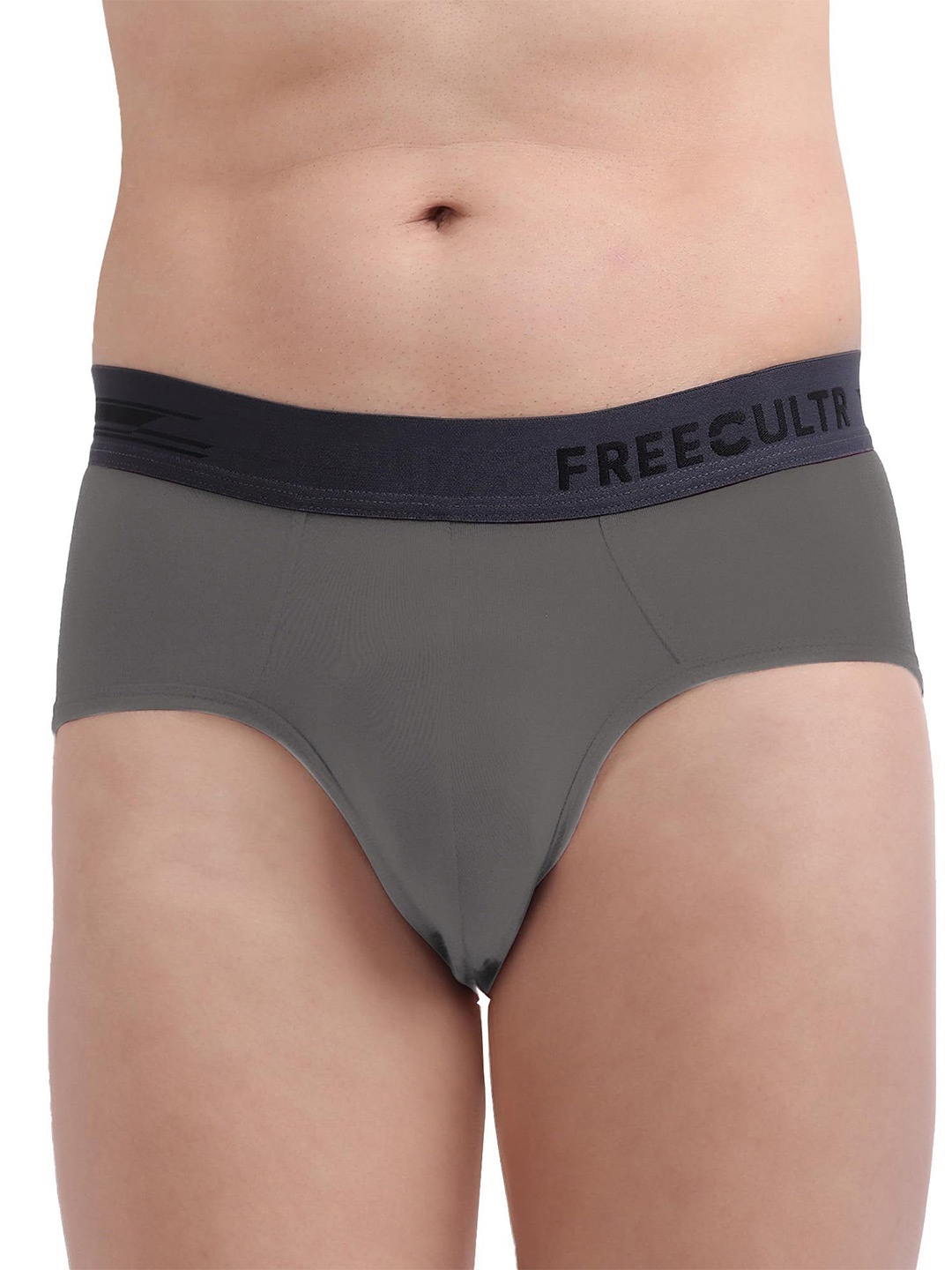 

FREECULTR Men Anti Bacterial Micromodal Basic Briefs, Grey