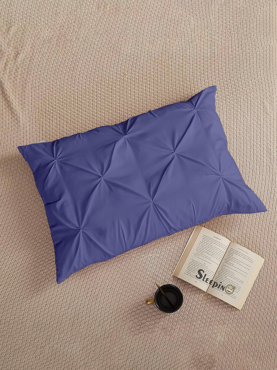 

Sleepino Blue 2 Pieces Solid Pure Cotton Rectangle Pillow Covers