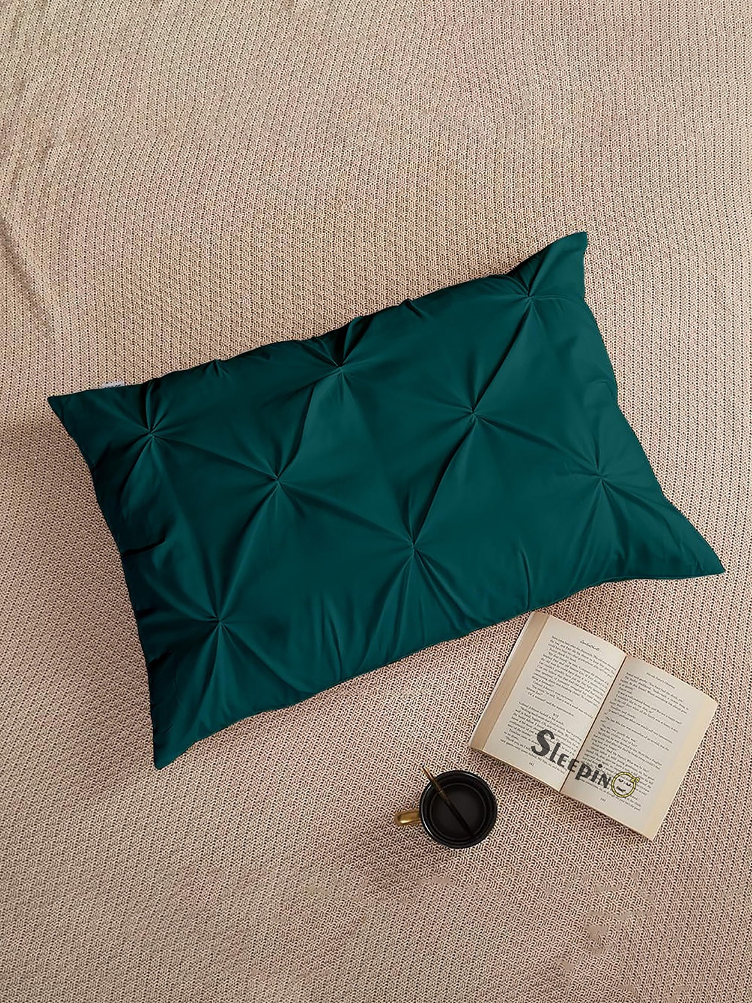 

Sleepino Teal Green 2 Pieces Pure Cotton Rectangle Pillow Covers