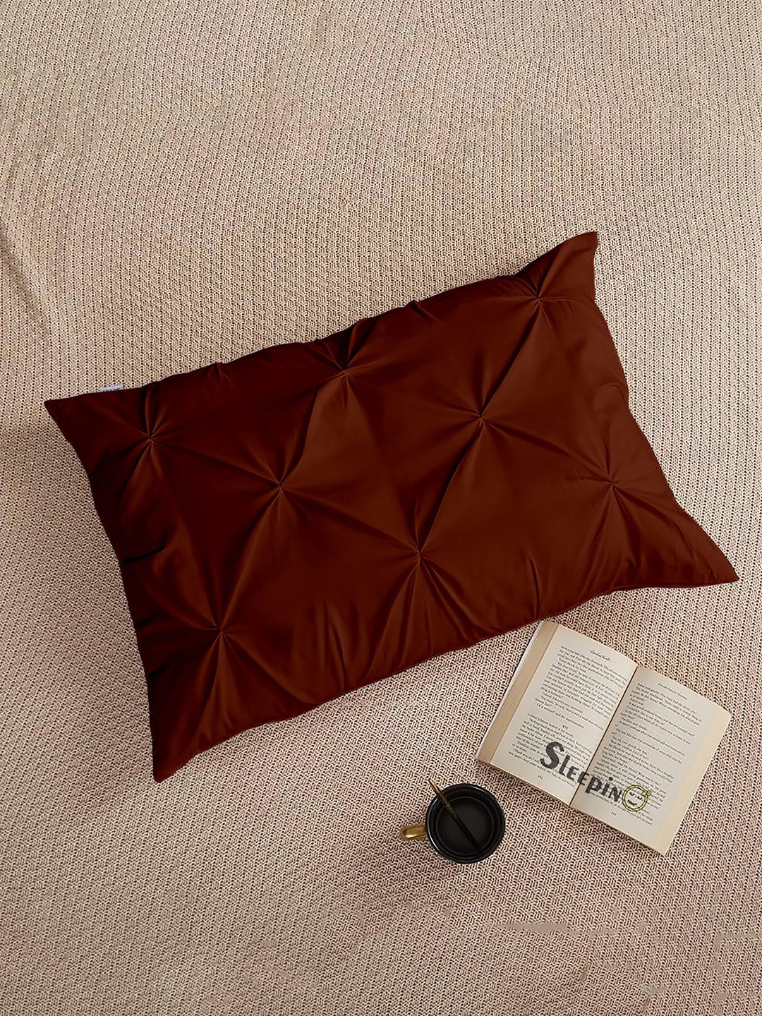 

Sleepino Brown 1 Pieces Solid Pure Cotton Rectangle Pillow Covers