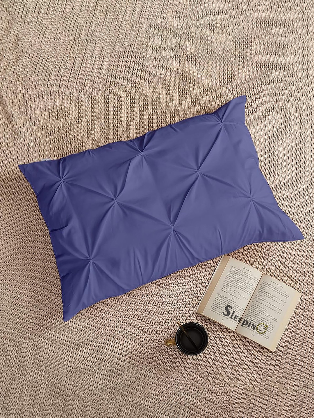 

Sleepino Blue 2 Pieces Solid Pure Cotton Rectangle Pillow Covers