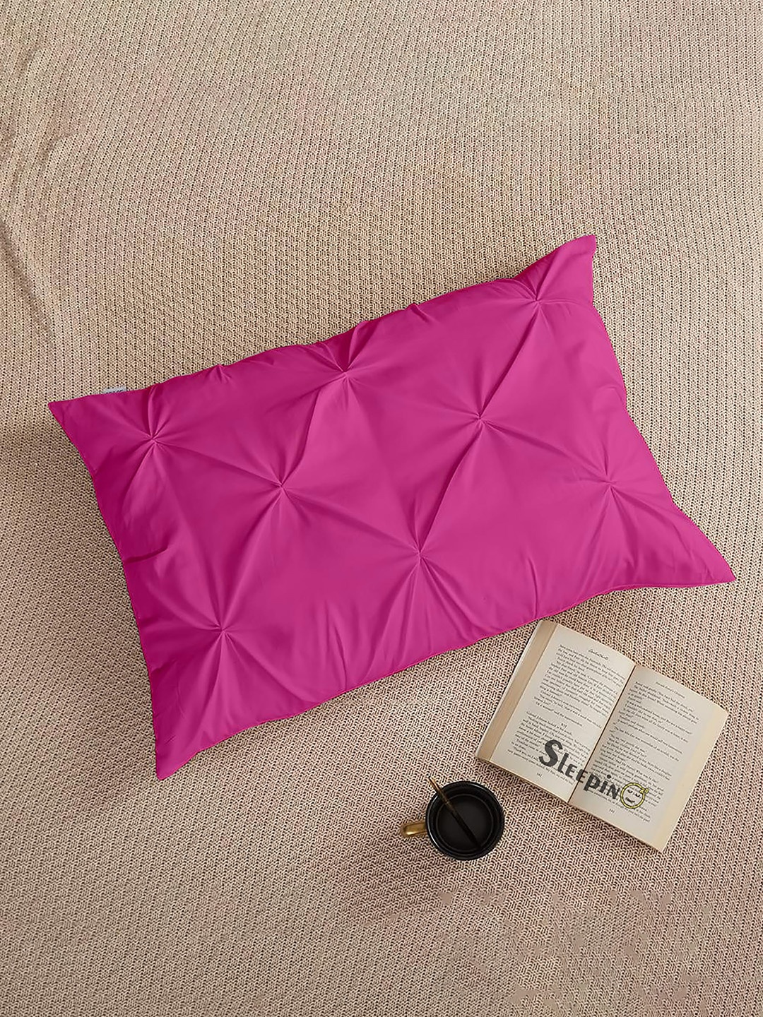 

Sleepino Pink 1 Pieces Solid Pure Cotton Rectangle Pillow Covers