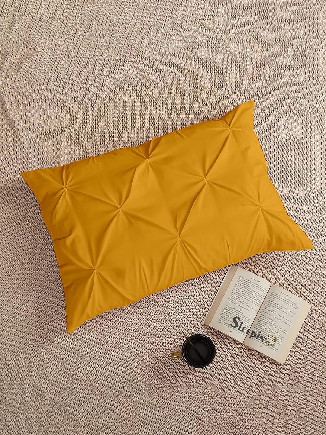 

Sleepino Gold-Toned 4 Pieces Solid Pure Cotton Rectangle Pillow Covers