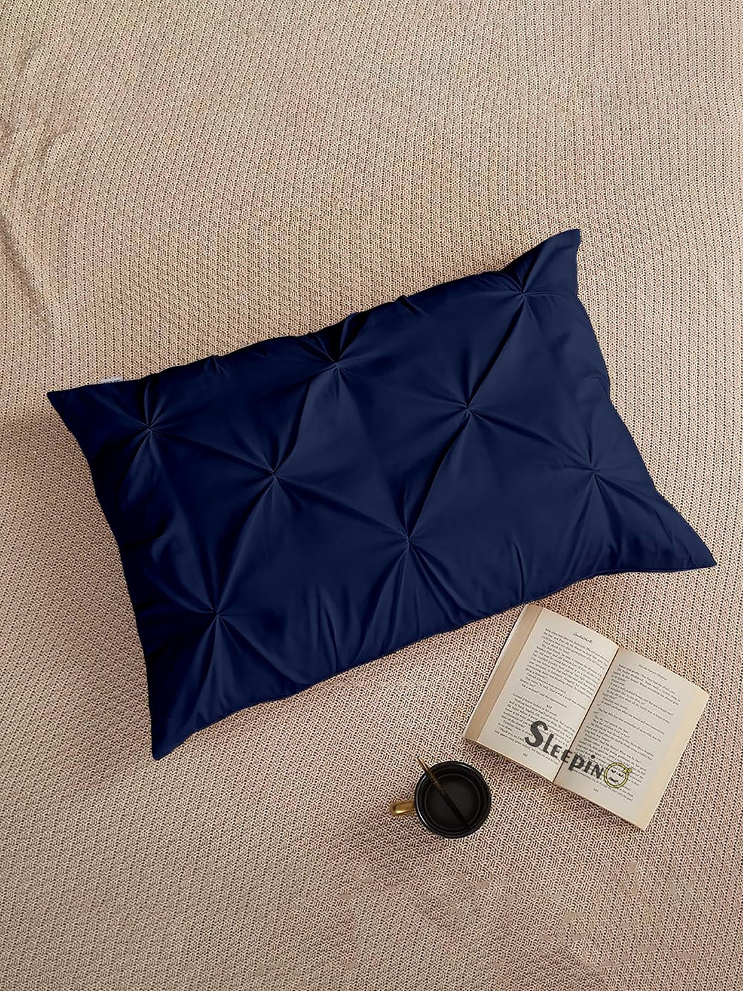 

Sleepino Navy Blue 1 Pieces Solid Pure Cotton Rectangle Pillow Covers