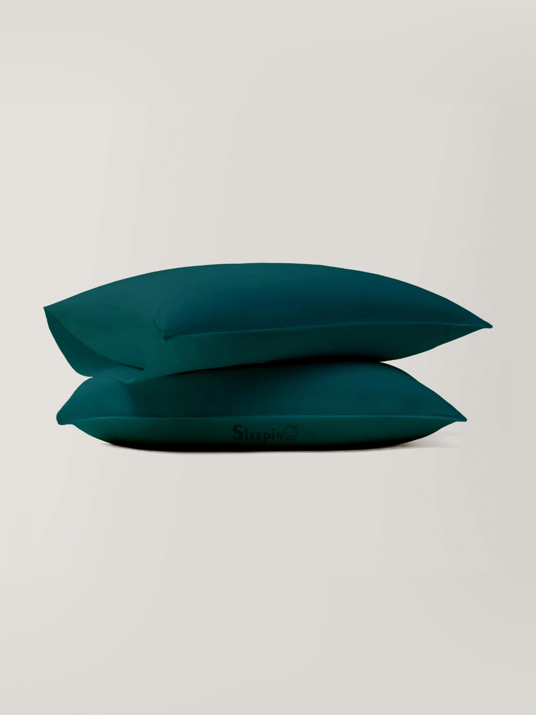 

Sleepino Teal 2 Pieces Pure Cotton Rectangle Pillow Covers