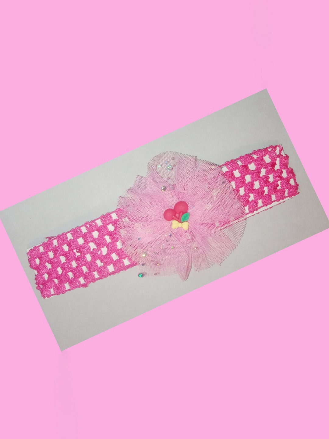 

BAESD Girls Elasticated Stretchable Headband With Hairclip, Fuchsia