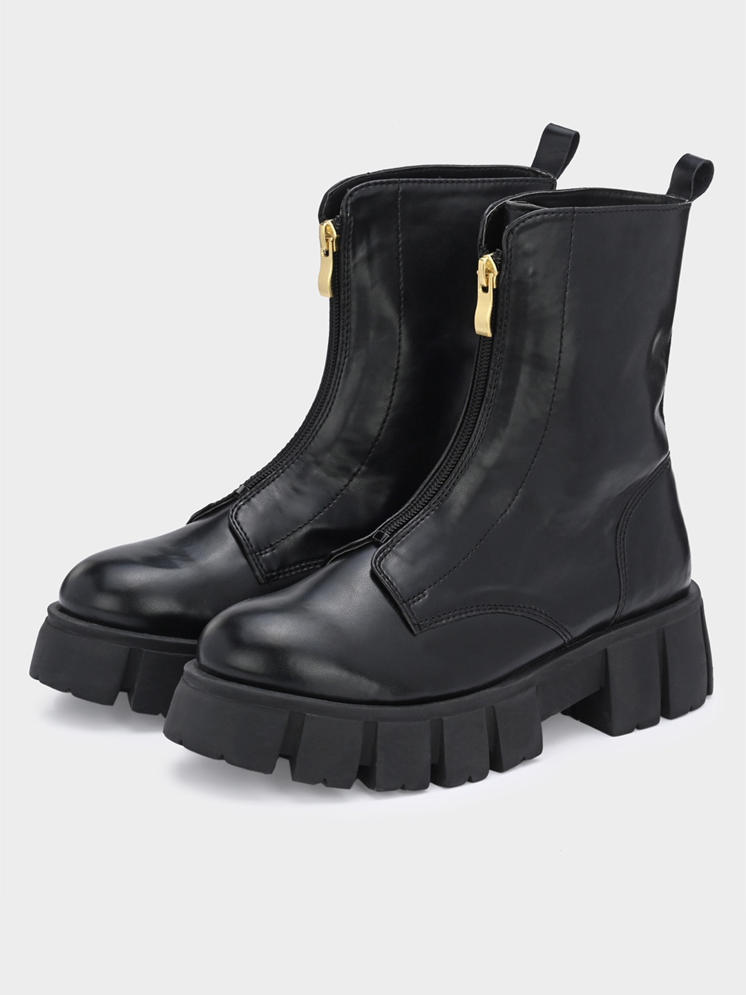 

ADORLY Women Heeled Chunky Boots, Black