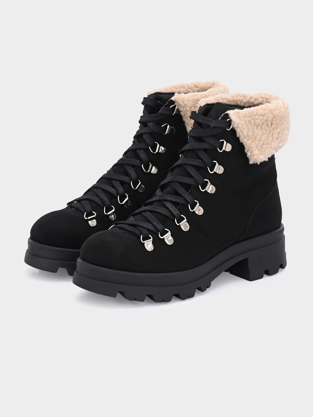 

ADORLY Women Lace-Ups Winter Boots, Black