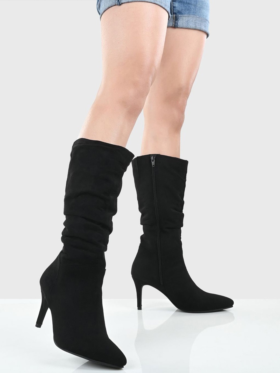 

ADORLY Women Long Slouchy Boots, Black